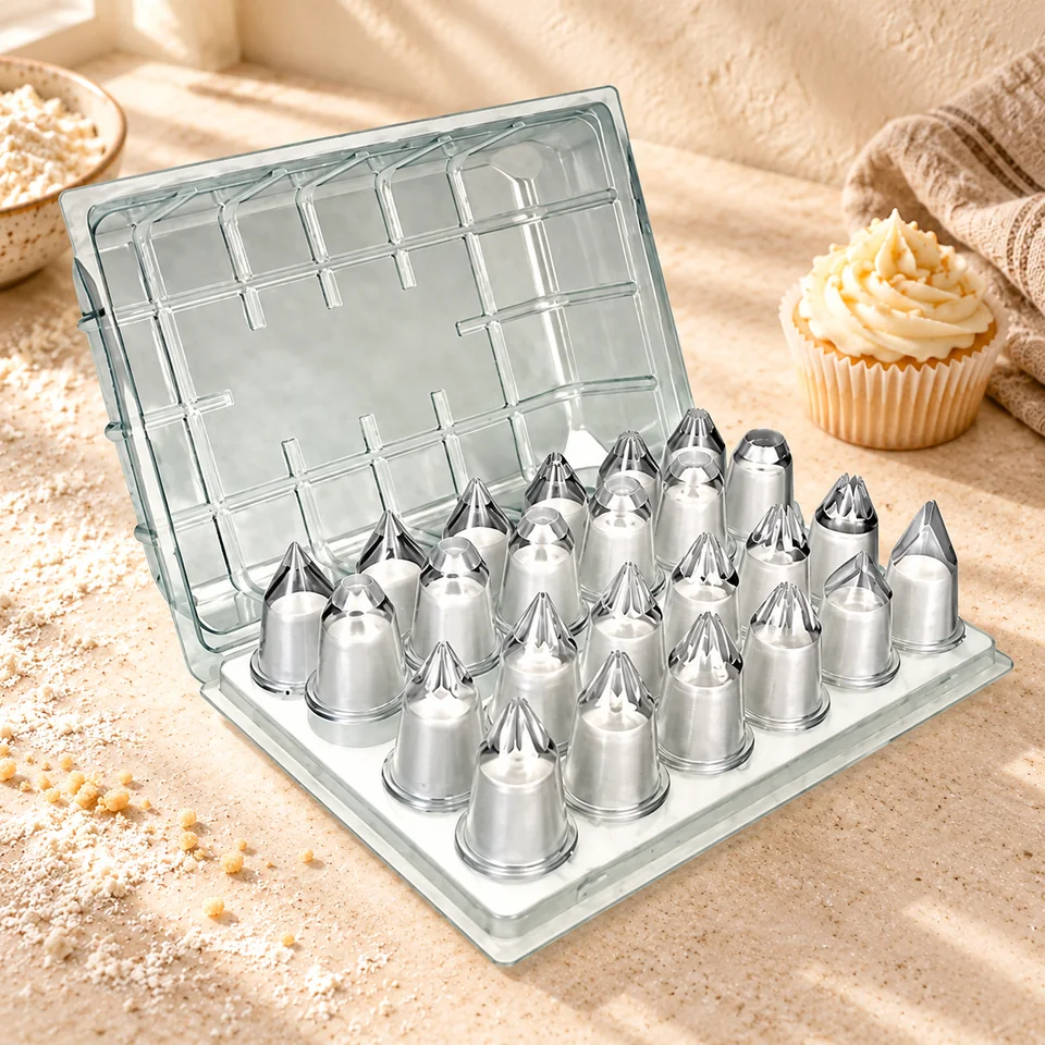 Coffret de 24 douilles de IBILI, mise en situation en pâtisserie